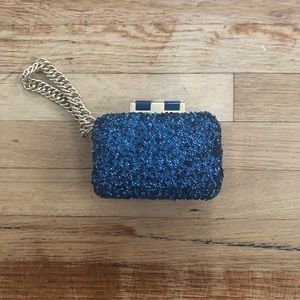 Sequined blue purse